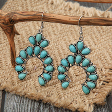 Carregar imagem no visualizador da galeria, Artificial Turquoise Drop Earrings
