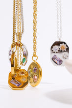 Load image into Gallery viewer, Inlaid Zircon Pendant Stainless Steel Necklace
