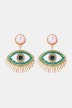 Carregar imagem no visualizador da galeria, Evil Eye Shape Rhinestone Zinc Alloy Synthetic Dangle Earrings
