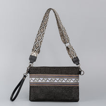 Carregar imagem no visualizador da galeria, Geometric Straw Weave Crossbody Bag
