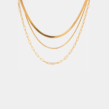 Carregar imagem no visualizador da galeria, 18K Gold-Plated Triple-Layered Necklace
