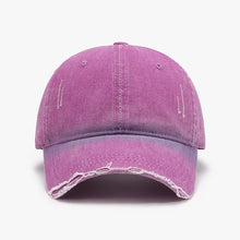 Load image into Gallery viewer, Distressed Washed Adjustable Baseball Cap
