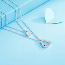 Carregar imagem no visualizador da galeria, Stainless Steel Cutout Heart Double-Layered Necklace
