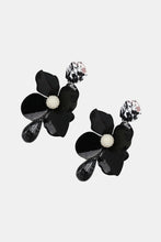 Load image into Gallery viewer, Bloosom Flower and Teardrop Resin Dangle Earrings
