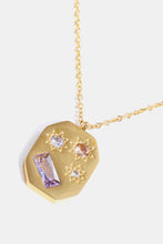 Load image into Gallery viewer, Inlaid Zircon Pendant Stainless Steel Necklace
