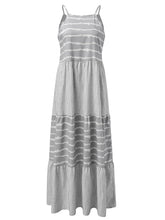 Carregar imagem no visualizador da galeria, Tiered Striped Sleeveless Cami Dress
