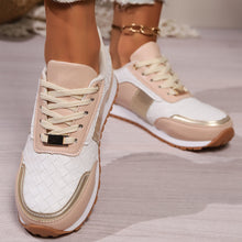 Carregar imagem no visualizador da galeria, Lace-Up PU Leather Sneakers
