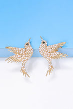 Carregar imagem no visualizador da galeria, Bird Shape Zinc Alloy Frame Glass Stone Dangle Earrings
