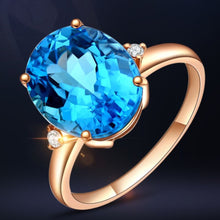 Carregar imagem no visualizador da galeria, Rose Gold-Plated Artificial Gemstone Ring
