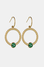 Load image into Gallery viewer, Malachite 18K Gold Plated Earrings
