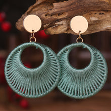 Carregar imagem no visualizador da galeria, Cotton Cord Geometric Drop Earrings
