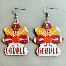 Load image into Gallery viewer, Thanksgiving Turkey Drop Earrings
