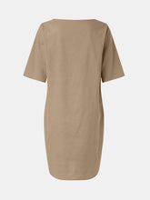 Carregar imagem no visualizador da galeria, Full Size Round Neck Half Sleeve Dress with Pockets
