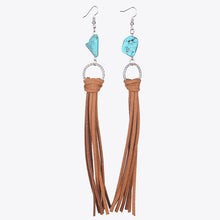 Carregar imagem no visualizador da galeria, Turquoise Fringe Detail Earrings
