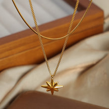 Load image into Gallery viewer, Star Pendant Double-Layered Titanium Steel Necklace
