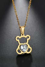 Carregar imagem no visualizador da galeria, Bear Pendant Stainless Steel Necklace
