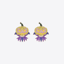 Carregar imagem no visualizador da galeria, Demon Pumpkin Rhinestone Alloy Earrings
