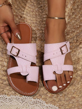 Load image into Gallery viewer, PU Leather Open Toe Sandals
