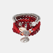 Carregar imagem no visualizador da galeria, Silver-Plated Beaded Charm Bracelet
