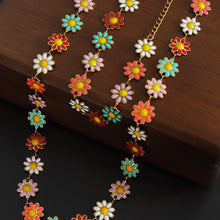 Load image into Gallery viewer, Titanium Steel Oil Drip Flower Necklace
