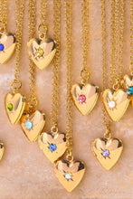 Load image into Gallery viewer, Zircon Heart Shape 14K Gold-Plated Pendant Necklace
