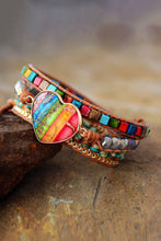 Carregar imagem no visualizador da galeria, Imperial Jasper &amp; Crystal Layered Bracelet
