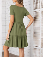 Carregar imagem no visualizador da galeria, Round Neck Short Sleeve Mini Tee Dress
