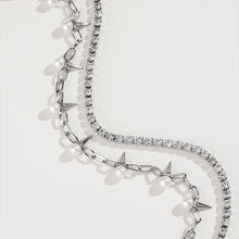 Carregar imagem no visualizador da galeria, Rhinestone Double-Layered Necklace
