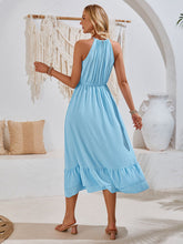 Load image into Gallery viewer, Ruffled Round Neck Sleeveless Dress
