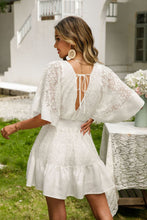 Carregar imagem no visualizador da galeria, Lace Cutout Surplice Half Sleeve Dress
