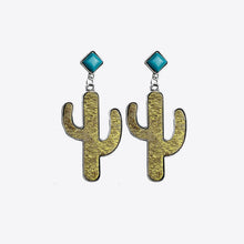 Load image into Gallery viewer, Turquoise Cactus Earrings
