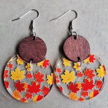 Load image into Gallery viewer, Printed Geometric Drop Earrings
