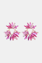 Load image into Gallery viewer, Flower Shape Glass Stone Dangle Earrings
