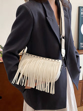 Carregar imagem no visualizador da galeria, PU Leather Fringe Studded Crossbody Bag
