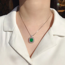 Load image into Gallery viewer, Silver-Plated Zircon Pendant Necklace
