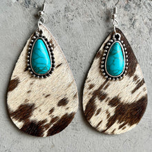 Carregar imagem no visualizador da galeria, Artificial Turquoise Teardrop Earrings
