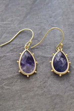 Carregar imagem no visualizador da galeria, Natural Stone Teardrop Earrings
