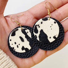 Load image into Gallery viewer, Genuine Cowhide Leather Dangle Earrings
