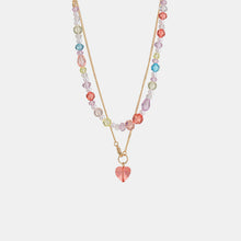 Carregar imagem no visualizador da galeria, Beaded Double-Layered Heart Pendant Necklace
