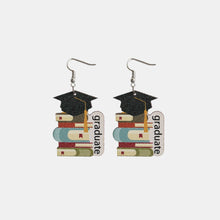 Carregar imagem no visualizador da galeria, School Theme Wooden Dangle Earrings
