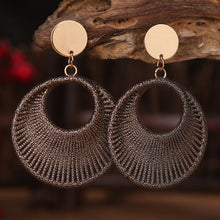 Load image into Gallery viewer, Cotton Cord Geometric Drop Earrings
