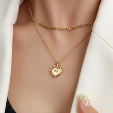 Carregar imagem no visualizador da galeria, Heart Shape Double-Layered Stainless Steel Necklace
