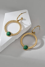 Load image into Gallery viewer, Malachite 18K Gold Plated Earrings
