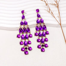 Carregar imagem no visualizador da galeria, Alloy &amp; Rhinestone Teardrop Earrings
