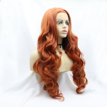 Load image into Gallery viewer, 13*3&quot; Lace Front Wigs Synthetic Long Wavy 24&quot; 130% Density
