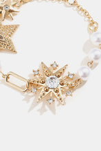 Carregar imagem no visualizador da galeria, Synthetic Pearl Star Shape Alloy Bracelet
