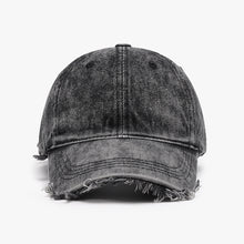 Load image into Gallery viewer, Raw Hem Adjustable Cotton Baseball Cap
