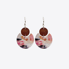 Load image into Gallery viewer, Wood &amp; PU Drop Earrings
