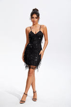 Carregar imagem no visualizador da galeria, Sequin V-Neck Wrap Cami Dress
