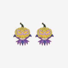 Carregar imagem no visualizador da galeria, Demon Pumpkin Rhinestone Alloy Earrings
